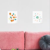 Atomic Star Abstracte kringen Mid Century Modern Muurkunst Sets (Woonkamer)