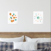 Atomic Star Abstracte kringen Mid Century Modern Muurkunst Sets (Slaapkamer)