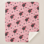 Atomic Star Burst Moderne Kat uit de middelste eeu Sherpa Deken (Voorkant)