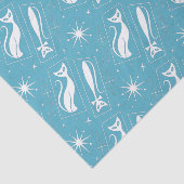 Atomic Star Cat MidCentury Moderne Kerstmis MCM T Tissuepapier (Detail)