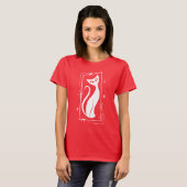 Atomic Star Kerstkat MidCentury Modern MCM T-shirt (Voorkant volledig)