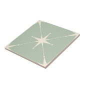 Atomic Starburst Mid Century Modern groen Tegeltje (Zijkant)