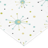 Atomic Starburst Mid Century Modern Patroon Korte Tafelloper (Hoek)