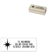 Atomic Starburst Mid Century Modern Retro minimaal Rubberstempel (Gestempeld)