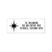Atomic Starburst Mid Century Modern Retro minimaal Rubberstempel (Afrduk)