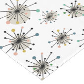 Atomic Starburst Mid Century Modern Retro Patroon Korte Tafelloper (Hoek)