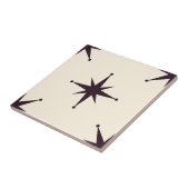 Atomic Starburst Mid Century Modern zwart Tegeltje (Zijkant)