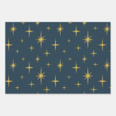 Atomic Starburst Navy, Mosterd Inpakpapier Vel (Voorkant 2)