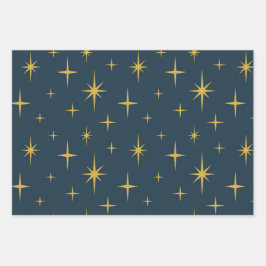 Atomic Starburst Navy, Mosterd Inpakpapier Vel
