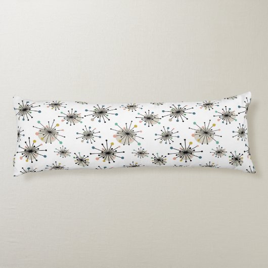 Atomic Starburst Pattern Midden-eeuw Lichaamskussen (Achterkant)