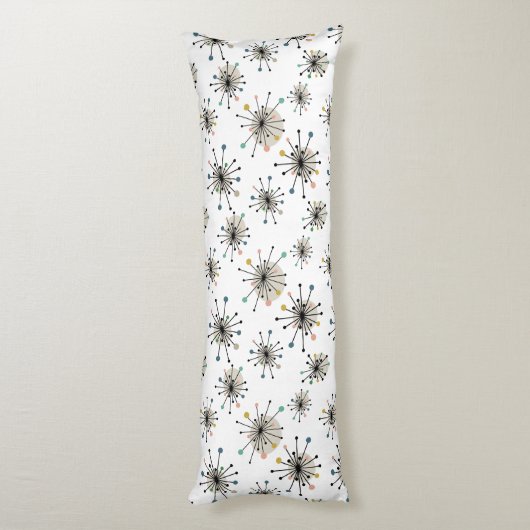 Atomic Starburst Pattern Midden-eeuw Lichaamskussen (Achterkant (Verticaal))