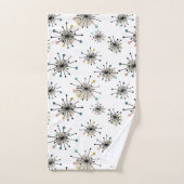 Atomic Starburst Pattern Retro mid Century Bad Handdoek (Handdoek)