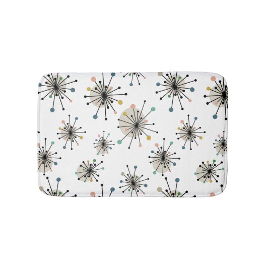 Atomic Starburst Pattern Retro mid Century Modern Badmat (Voorkant)