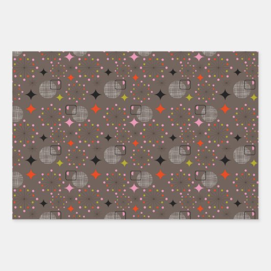 Atomic Starburst Retro  Inpakpapier Vel (Voorkant 3)