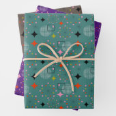 Atomic Starburst Retro Inpakpapier Vel (In situ)