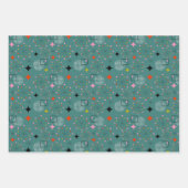 Atomic Starburst Retro Inpakpapier Vel (Voorkant)