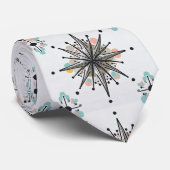 Atomic Starburst Retro Mid Century Modern Stropdas (Opgerold)