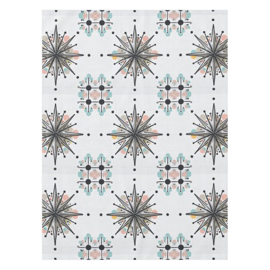 Atomic Starburst Retro Mid Century Modern Tafelkleed (Voorkant)