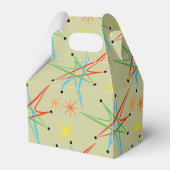 Atomic Starburst Retro Multicolored Patroon Bedankdoosjes (Achterkant)