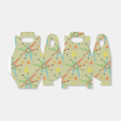 Atomic Starburst Retro Multicolored Patroon Bedankdoosjes (Uitgevouwen)