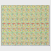 Atomic Starburst Retro Multicolored Patroon Cadeaupapier (Vlak)