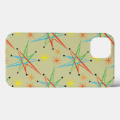 Atomic Starburst Retro Multicolored Patroon Case-Mate iPhone Case (Achterkant (horizontaal))