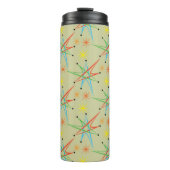 Atomic Starburst Retro Multicolored Patroon Thermosbeker (Voorkant)