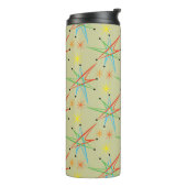 Atomic Starburst Retro Multicolored Patroon Thermosbeker (Gedraaid links)