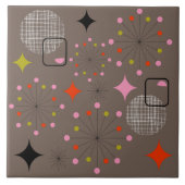 Atomic Starburst Retro Tegeltje (Voorkant)