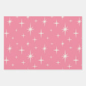 Atomic Starburst Roze Inpakpapier Vel (Voorkant)