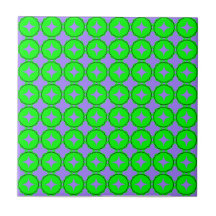 Atomic Starburst Sparkle Retro Neon Groen Patroon
