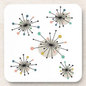 Atomic Starbursts 1950 Midden eeuw Bier Onderzetter (Voorkant)