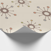 Atomic Starbursts Natuur Earth Tones Cadeaupapier (Hoek)