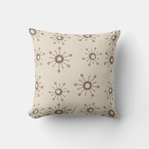 Atomic Starbursts Natuur Earth Tones Kussen