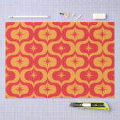 Atomic Starbursts op rode en Oranje Ogee Pattern Tissuepapier (Craft)