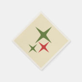 Atomic Stars Midcentury Retro Kerstrood Groen Servet (Hoek)