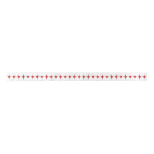 Atomic Stars Rood en Wit Satijnen Lint