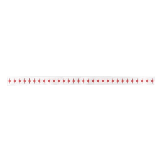 Atomic Stars Rood en Wit Satijnen Lint (Voorkant)