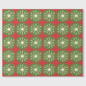Atomic Stippen Mid Century Modern Retro Christmas Cadeaupapier (Vlak)