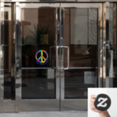 [Atomic Stropdas-Dye] Peace Sign Symbol Cling Raamsticker (Kantoordeur)