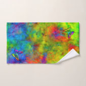 [Atomic Stropdas-Dye] Psychedelic Rainbow Butterfl Bad Handdoek (Handdoek)