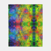 [Atomic Stropdas-Dye] Psychedelic Rainbow-kleuren Fleece Deken (Voorkant)