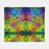 [Atomic Stropdas-Dye] Psychedelic Rainbow-kleuren Fleece Deken (Voorkant (Horizontaal))