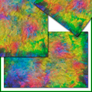 [Atomic Stropdas-Dye] Psychedelic Rainbow-kleuren Tissuepapier