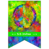 [Atomic Stropdas-Dye] Rainbow Colors Peace Sign Hi Vlaggetjes (Eerste vlag)