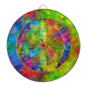[Atomic Stropdas-Dye] Rainbow Colors Peace Sign Sy Dartbord