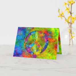[Atomic Stropdas-Dye] Rainbow Colors Peace Sign Sy Kaart