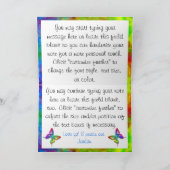 [Atomic Stropdas-Dye] Regenboogkleuren Vlinder Kaart (Binnen)