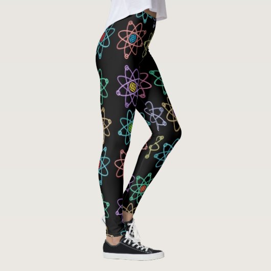 Atomic Structern Pattern Cool Science Leggings (Rechts)