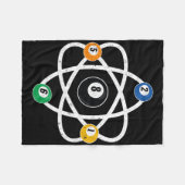 Atomic Structure Biljart Mannen Funny 8 Ball Pool Fleece Deken (Voorkant (Horizontaal))